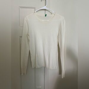 United Colors Of Benetton Off-White Long Sleeve Top